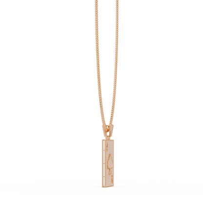 Luxury Spade Card Pendant VVS Moissanite Diamonds