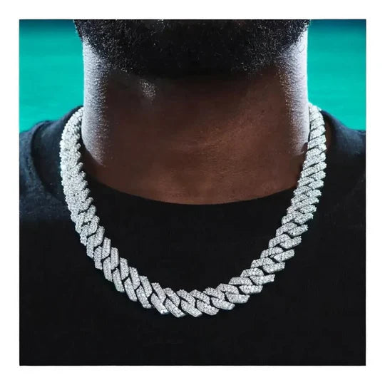Miami Cuban Link Shiny Moissanite VVS Diamond Iced Out Chain
