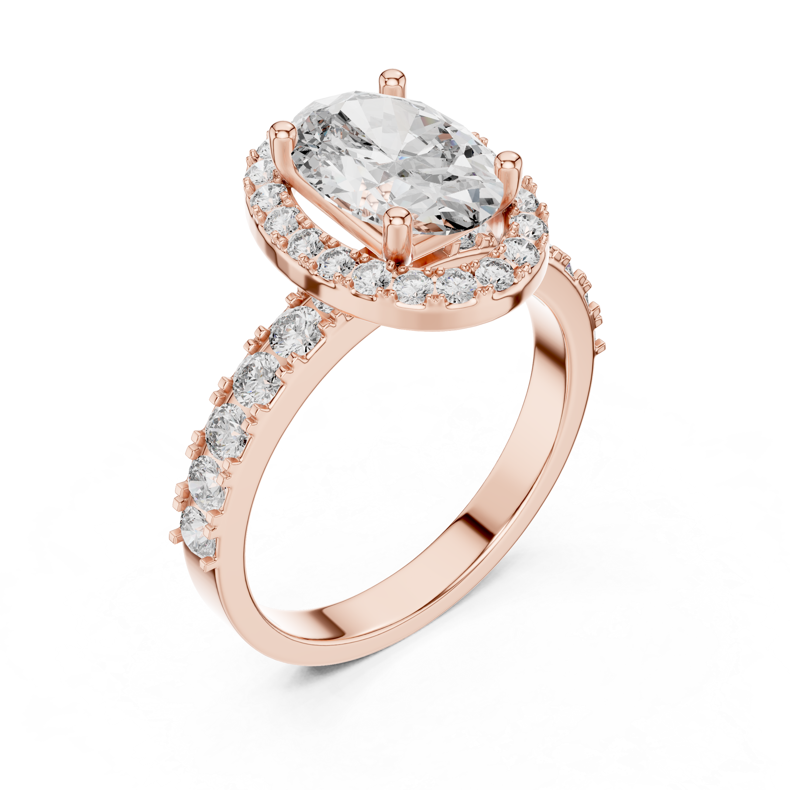 Oval Cut 2.0 CT Lab Grown Diamond Solitaire Engagement Ring