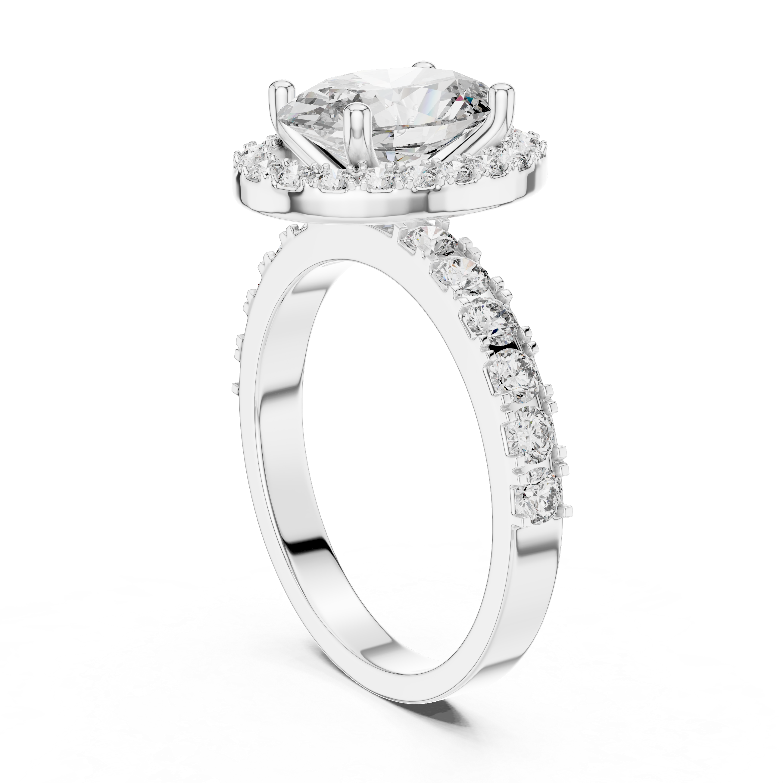 Oval Cut 2.0 CT Lab Grown Diamond Solitaire Engagement Ring