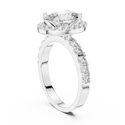 Oval Cut 2.0 CT Lab Grown Diamond Solitaire Engagement Ring