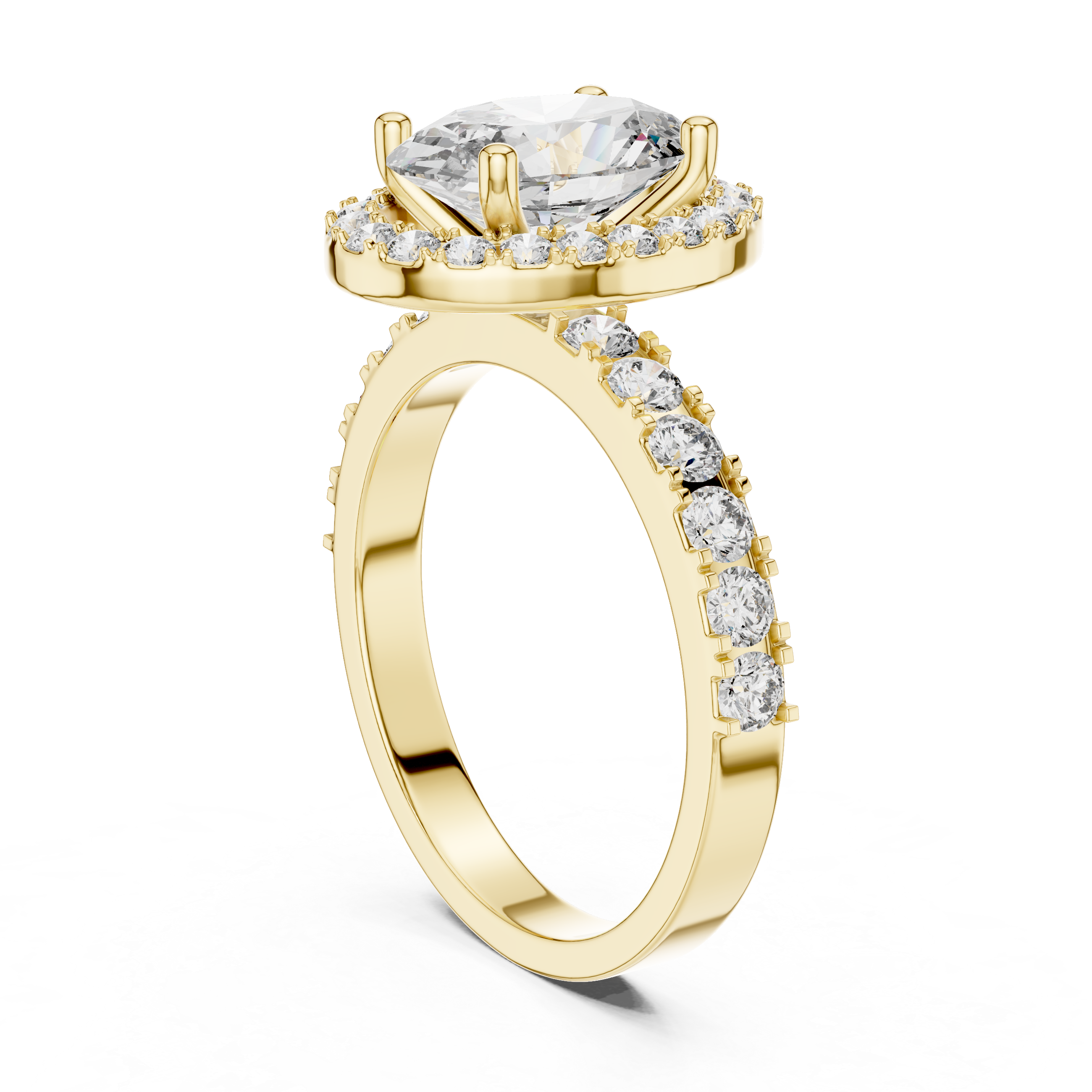 Oval Cut 2.0 CT Lab Grown Diamond Solitaire Engagement Ring