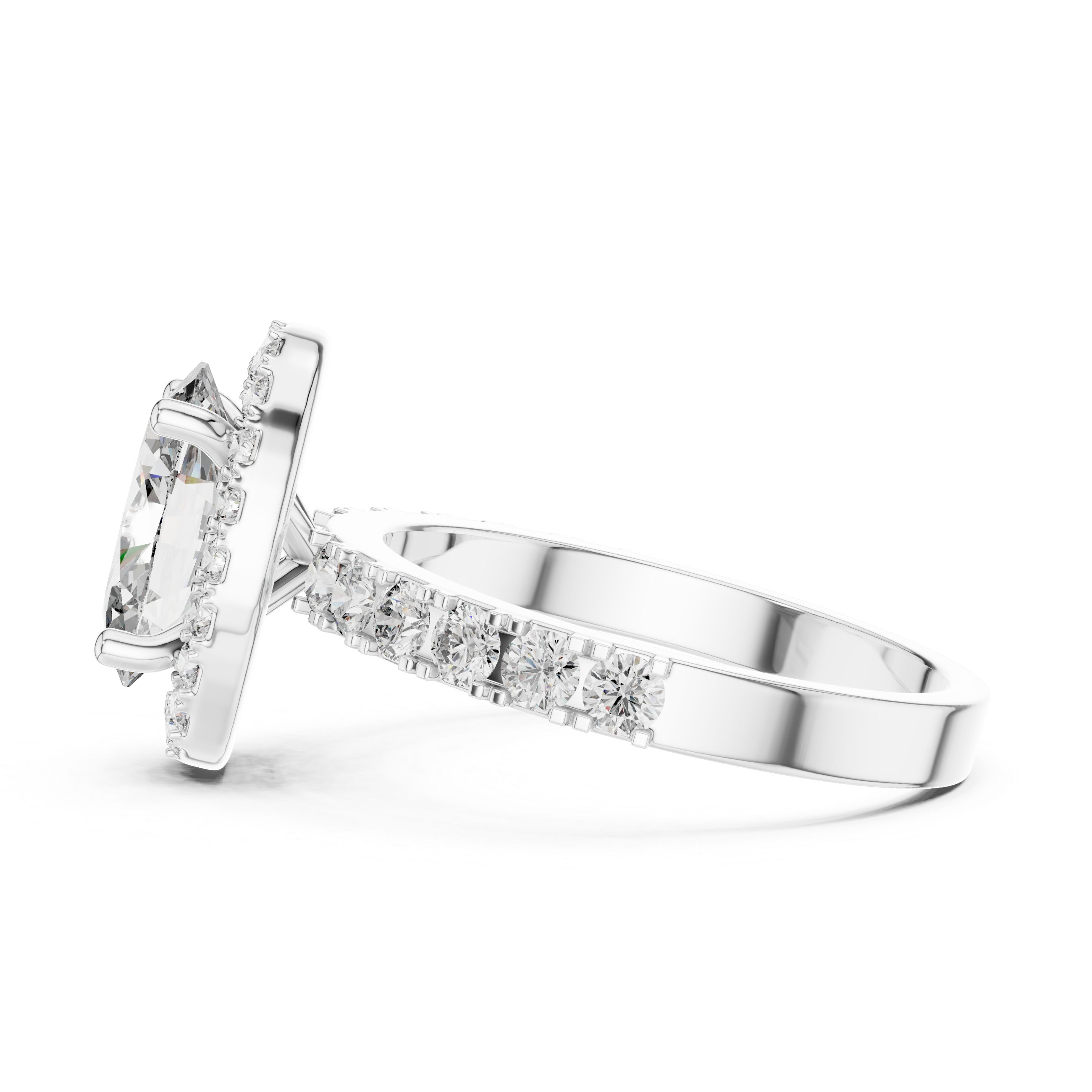 Oval Cut 2.0 CT Lab Grown Diamond Solitaire Engagement Ring
