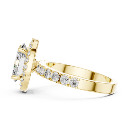 Oval Cut 2.0 CT Lab Grown Diamond Solitaire Engagement Ring