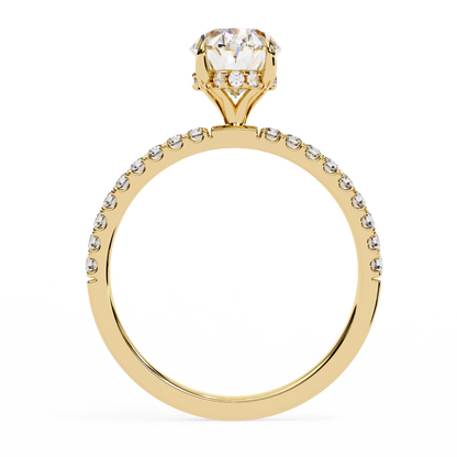 2 CT Oval Cut Lab-Grown Diamond Solitaire Engagement Ring – Elegant 4-Prong Setting