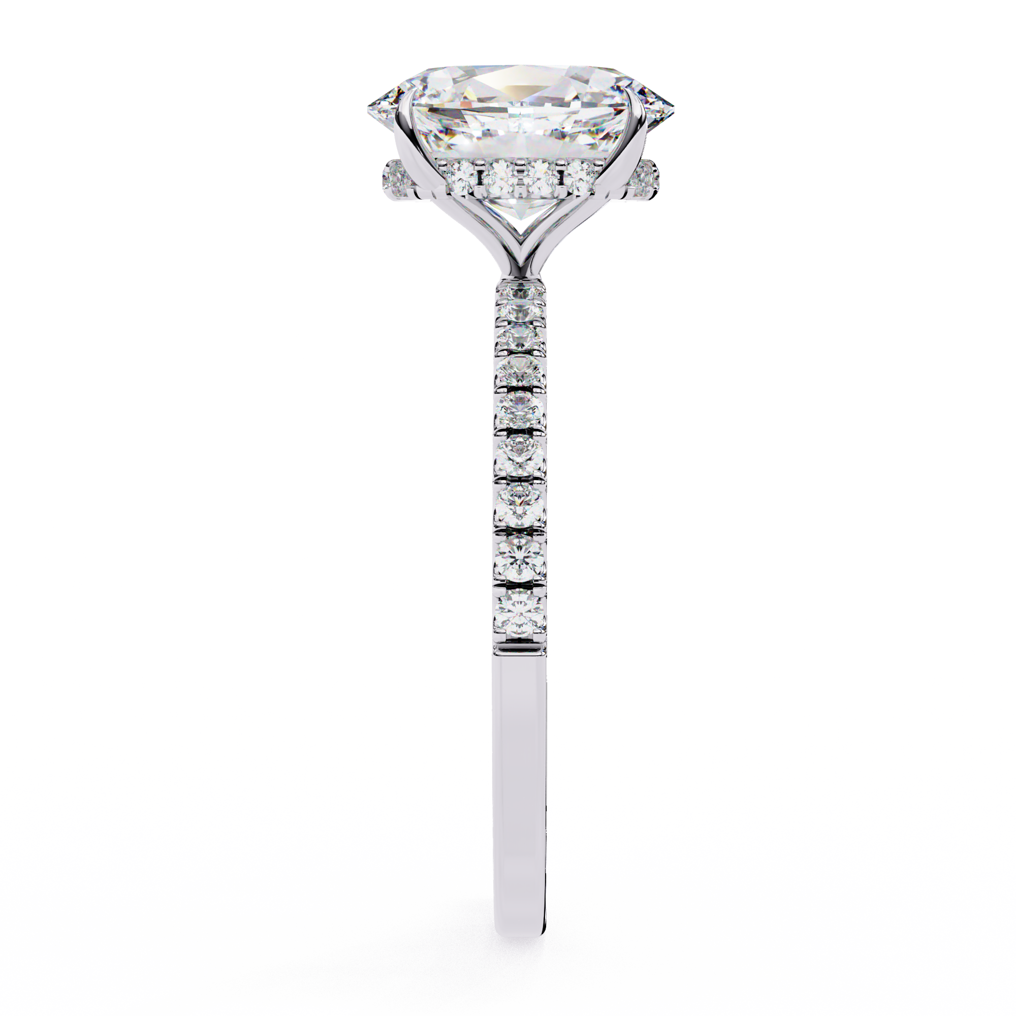 2 CT Oval Cut Lab-Grown Diamond Solitaire Engagement Ring – Elegant 4-Prong Setting