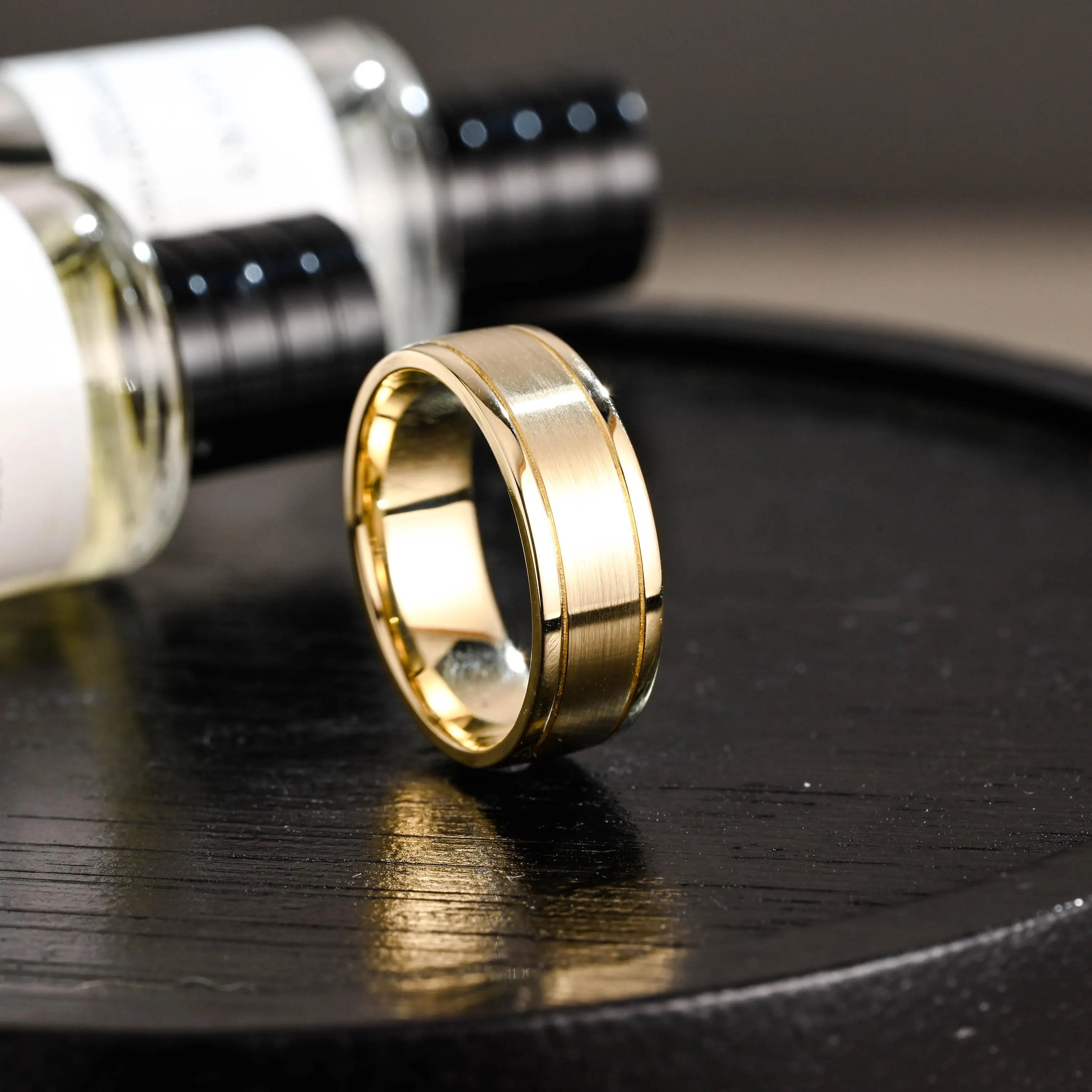 Solid Gold Plain Wedding Band, Wedding Ring, Matching Band, 7mm Wide Ring, Anniversary Gift Birthday Gift Valentine's Day Gift for Women Men