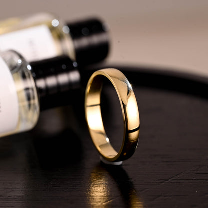 Solid Gold Plain Wedding Band, 3mm Matching Band, Matching Ring, Stackable Wedding Ring, Wedding Accessories, Anniversary Gifts, Cigar Band