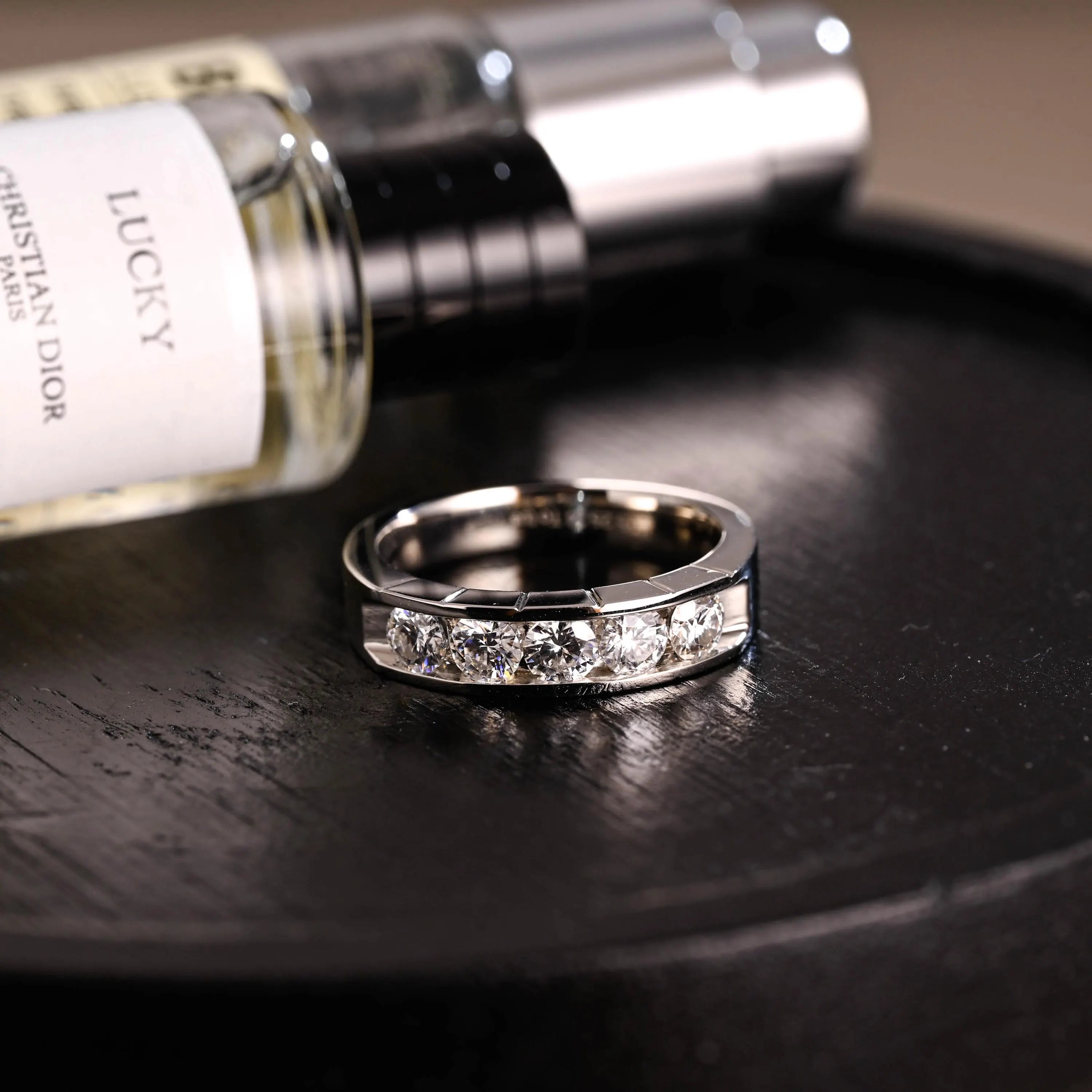 Solid Gold Round Cut Moissanite Wedding Band, Wedding Ring, Matching Band, Anniversary Gift Birthday Gift Valentine's Day Gift for Women