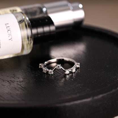Solid Gold Moissanite Wedding Band, Round Cut Anniversary Ring