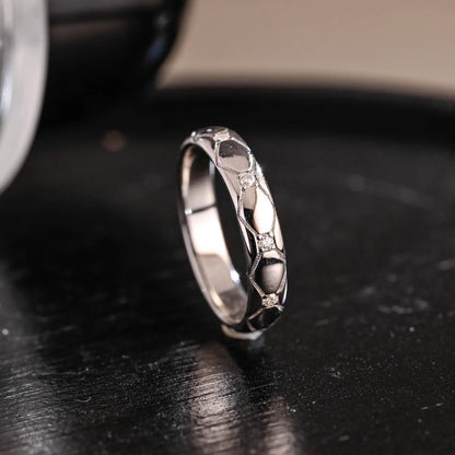 Unique Round Cut Moissanite Wedding Band, Full Eternity Moissanite Wedding Ring, 4mm Diamond Band, Engagement Ring, Anniversary Ring Gifts