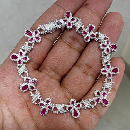Moissanite Cross Bracelet: Iced Out 925 Sterling Silver Tennis Bracelet