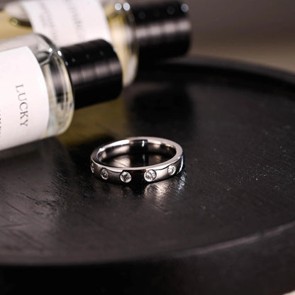 Solid Gold Round Cut Moissanite Wedding Band, Wedding Ring, Matching Band, Anniversary Gift Birthday Gift Valentine's Day Gift for Women