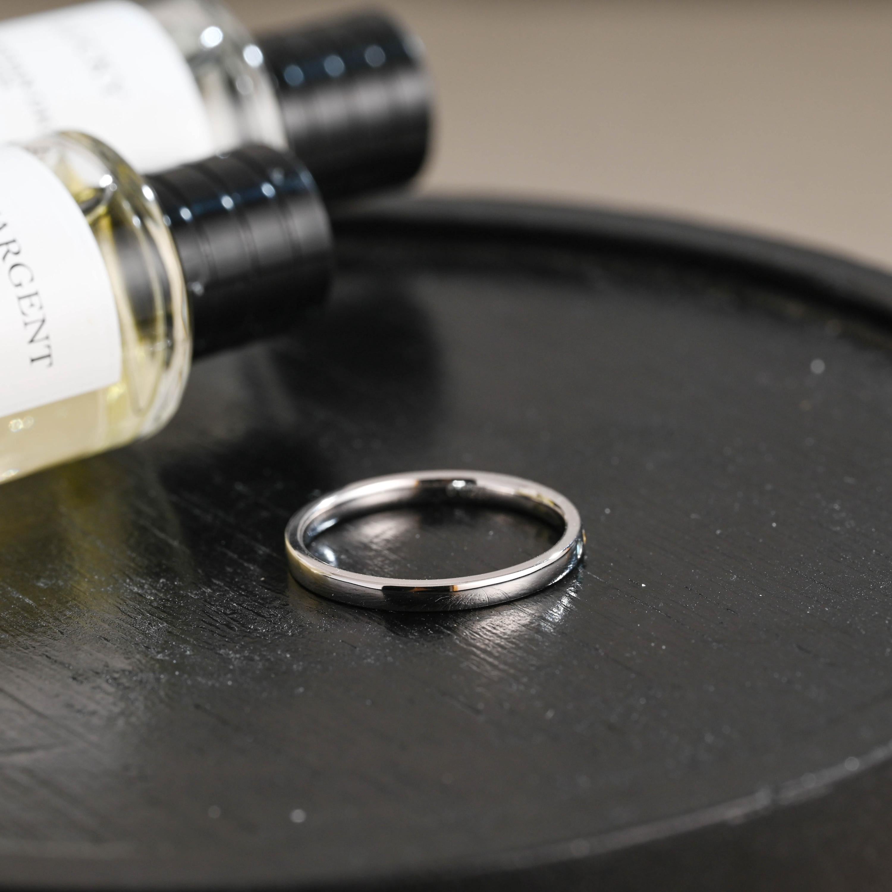 Solid Gold Citrine & Turquoise Wedding Band, Matching Ring