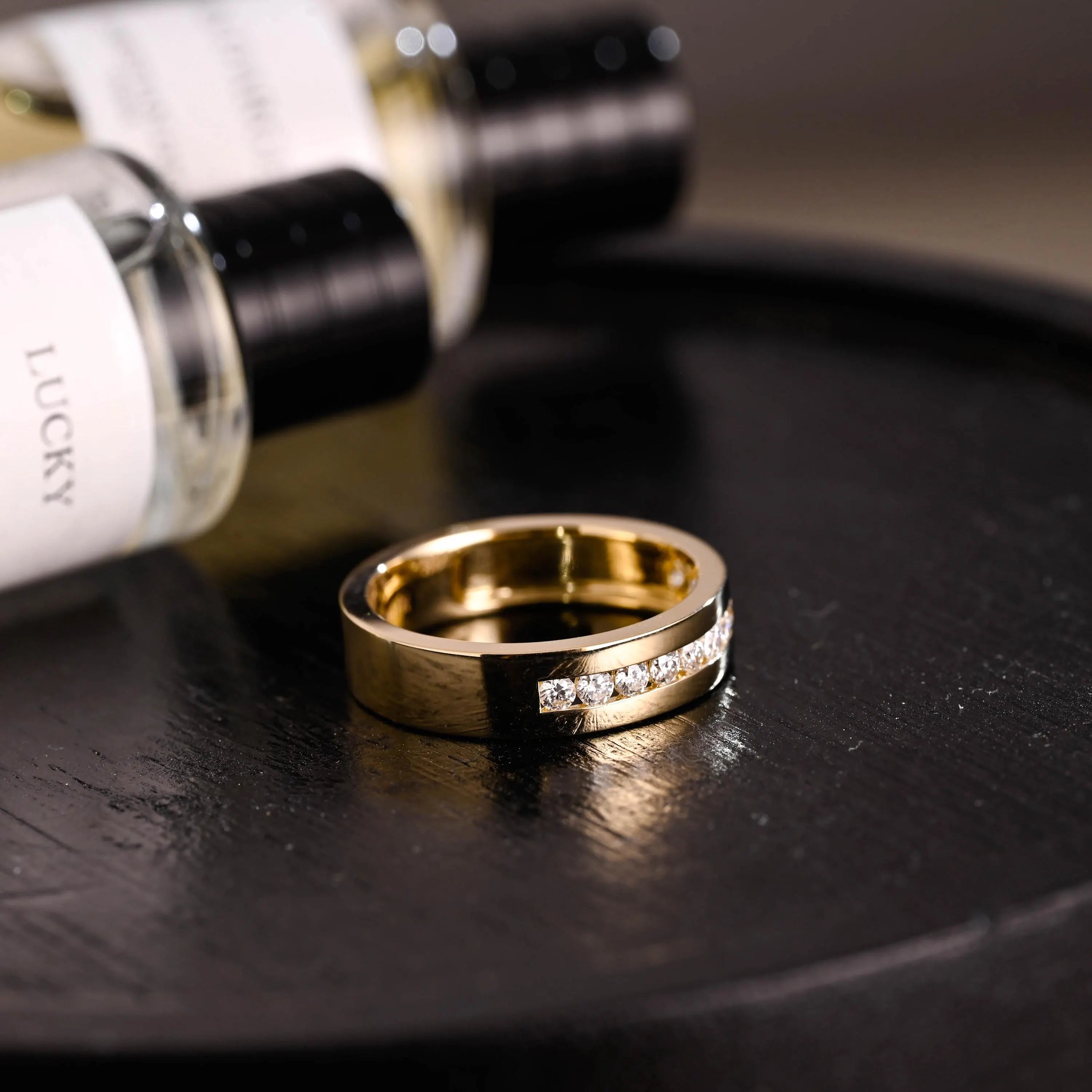 Solid Gold Round Cut Moissanite Wedding Band, Wedding Ring, Matching Band, Anniversary Gift Birthday Gift Valentine's Day Gift for Women