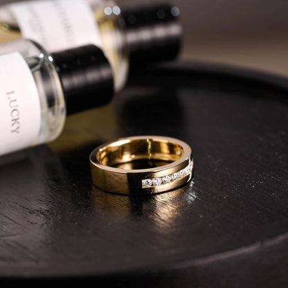 Solid Gold Round Cut Moissanite Wedding Band, Wedding Ring, Matching Band, Anniversary Gift Birthday Gift Valentine's Day Gift for Women