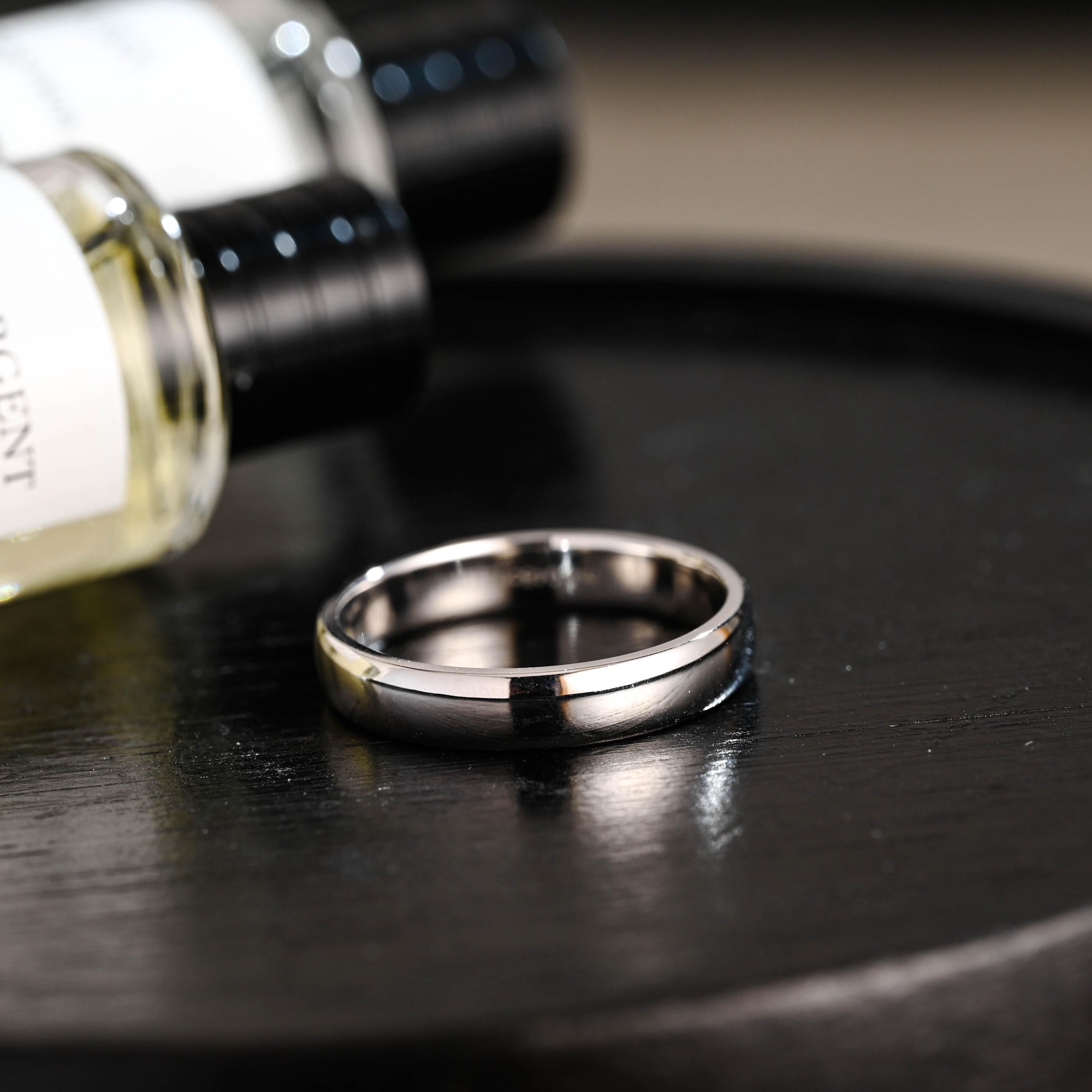 Solid Gold Yellow Sapphire Wedding Band, Matching Ring
