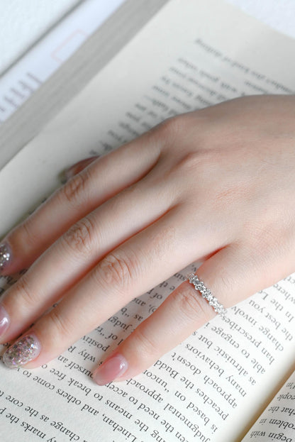 Solid Gold Round Cut Moissanite Wedding Band, Anniversary Ring