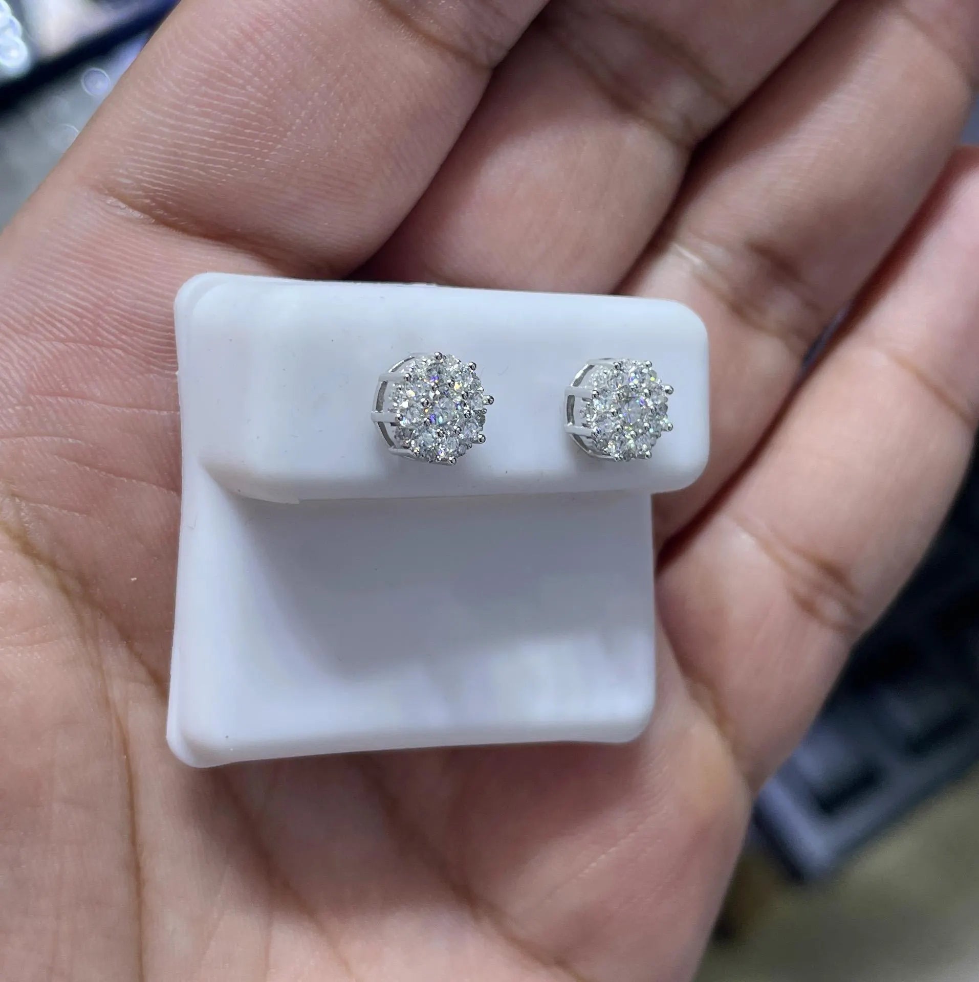 Moissanite Earrings 028