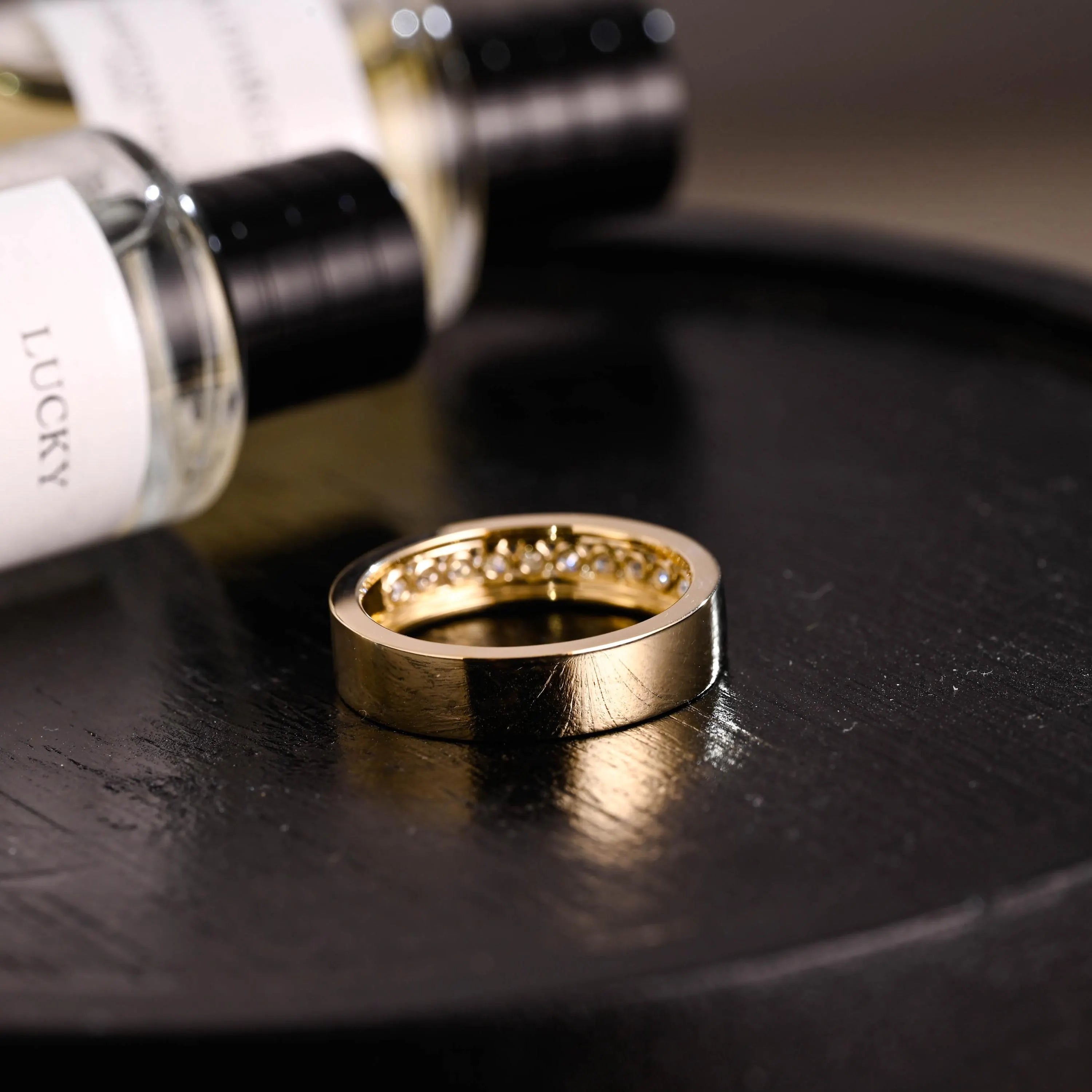 Solid Gold Round Cut Moissanite Wedding Band, Wedding Ring, Matching Band, Anniversary Gift Birthday Gift Valentine's Day Gift for Women
