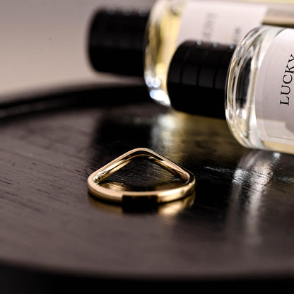 2mm Solid Gold Curved Wedding Band, Eternity Stacking Ring