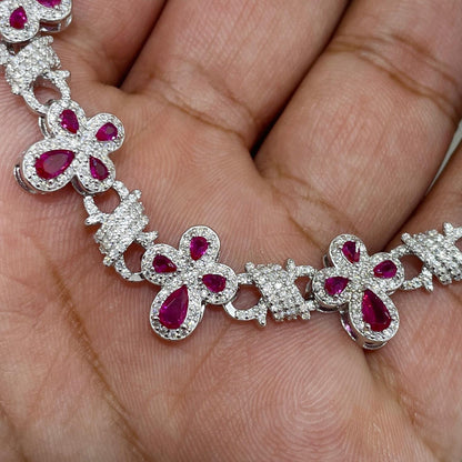 Moissanite Cross Bracelet: Iced Out 925 Sterling Silver Tennis Bracelet