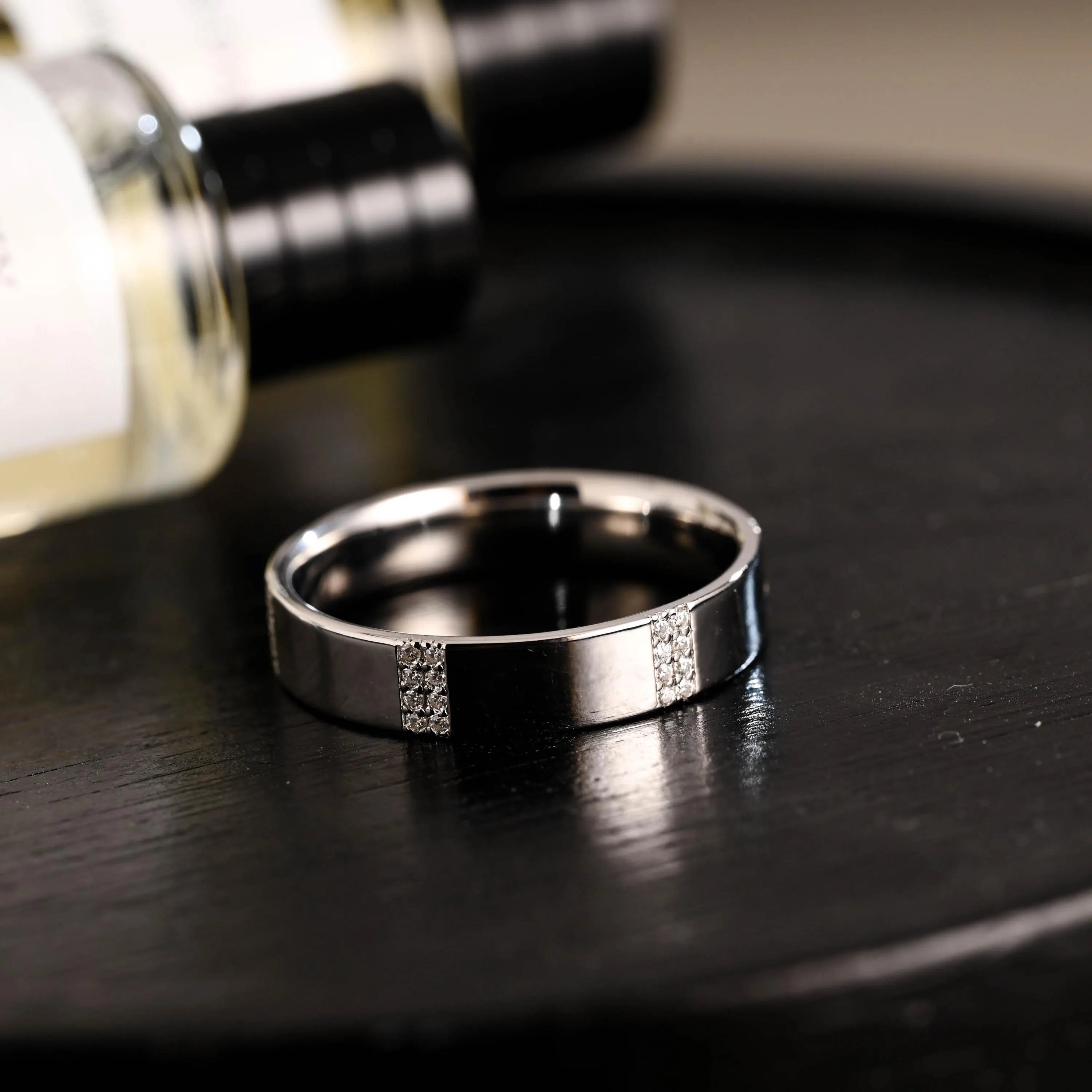 Solid Gold Round Cut Moissanite Wedding Band, Wedding Ring, Matching Band, Anniversary Gift Birthday Gift Valentine's Day Gift for Women