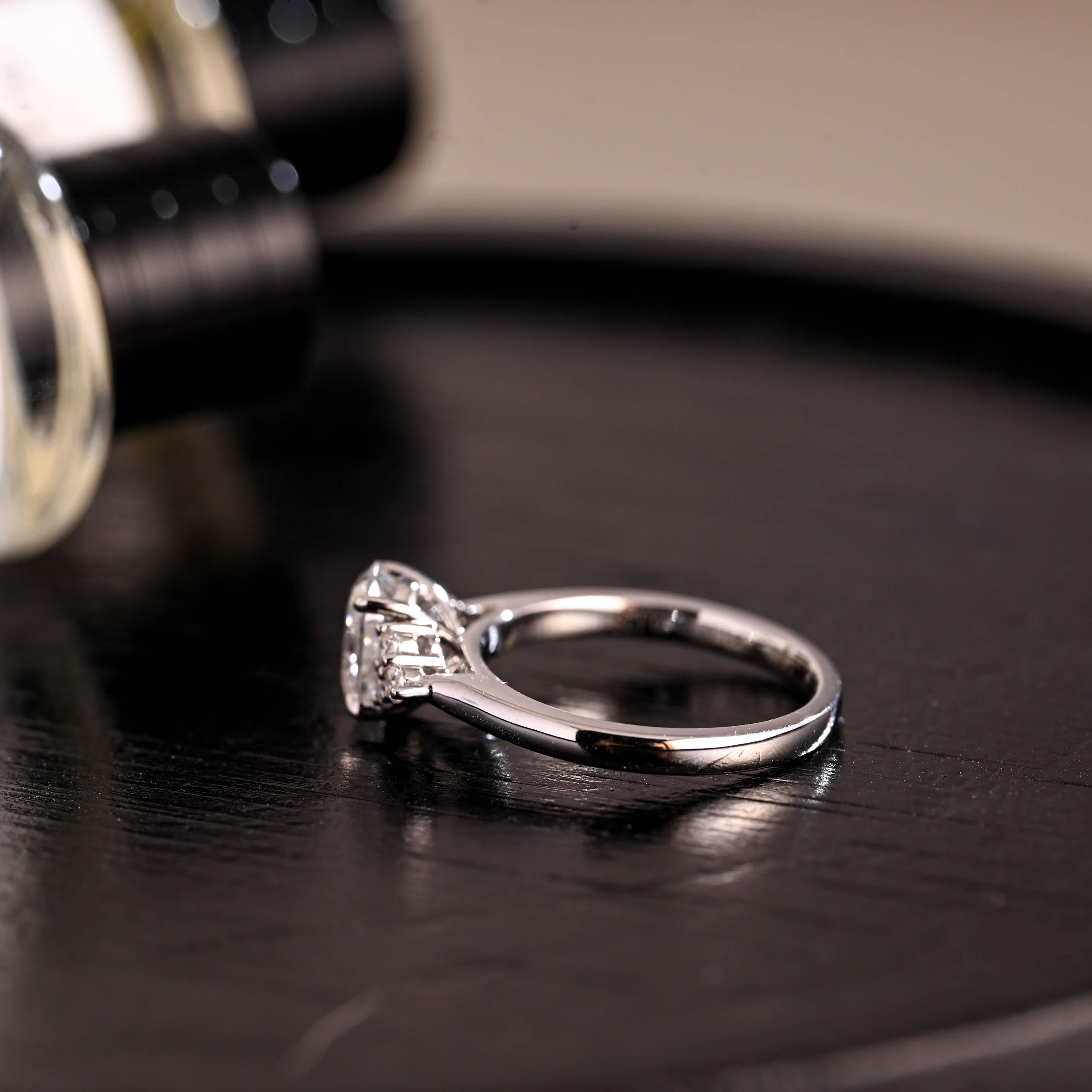 Solid Gold Cathedral Setting Oval Cut Moissanite Engagement Ring, Anniversary Ring for Women