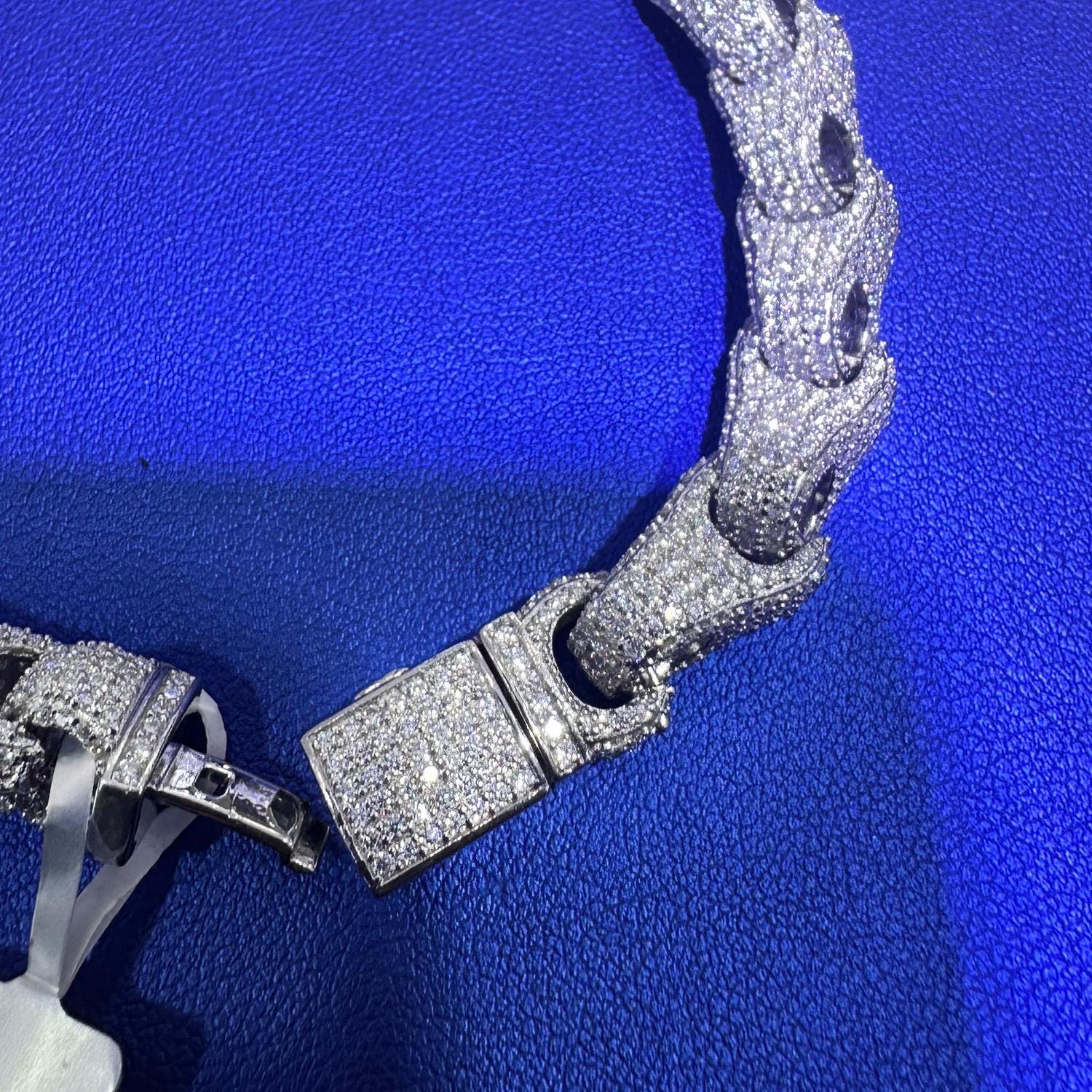 Iced Out Moissanite Bracelet – 17.21 CTW | 10mm Width | VVS D Color Stones