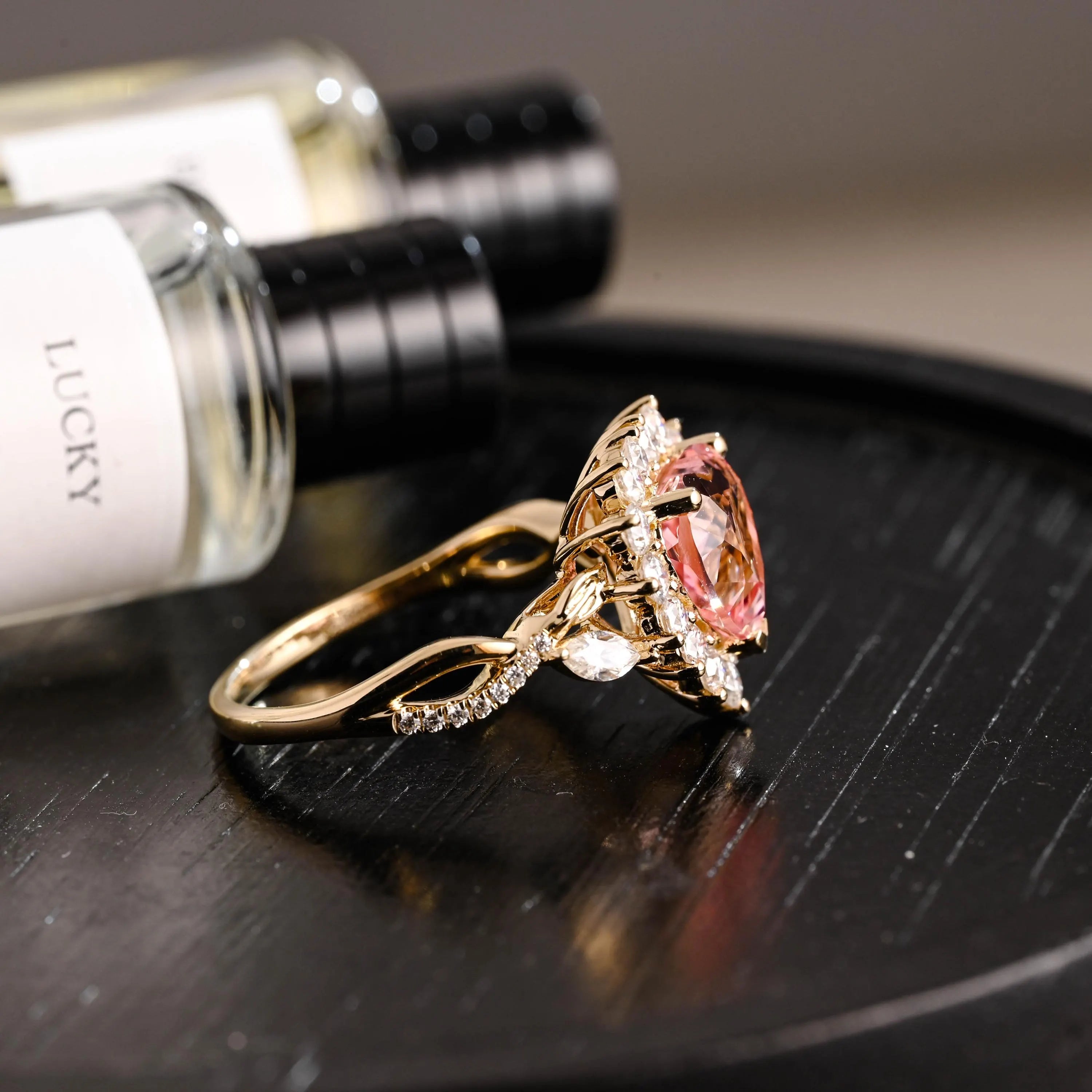Solid Gold Heart Cut Moissanite Engagement Ring, Anniversary Gift Birthday Gift for Women Wife