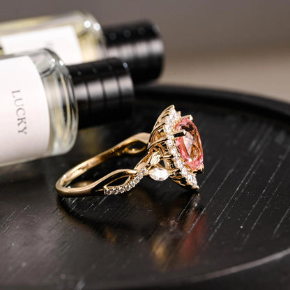 Solid Gold Heart Cut Moissanite Engagement Ring, Anniversary Gift Birthday Gift for Women Wife