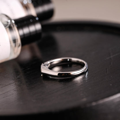 Solid Gold Marquise Moissanite Wedding Band, Matching Ring