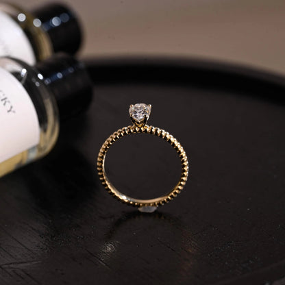 Solid Gold Pear Cut Moissanite Engagement Ring, Twisted Band Solitaire Pear Moissanite Wedding Ring