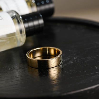 5mm Solid Gold Men's Wedding Band, Wedding Ring, Plain Gold Matching Band, Anniversary Gift Birthday Gift Valentine's Day Gift for Men Women