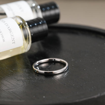 Solid Gold Citrine & Turquoise Wedding Band, Matching Ring