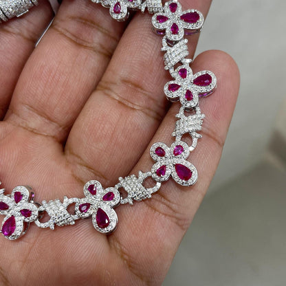 Moissanite Cross Bracelet: Iced Out 925 Sterling Silver Tennis Bracelet