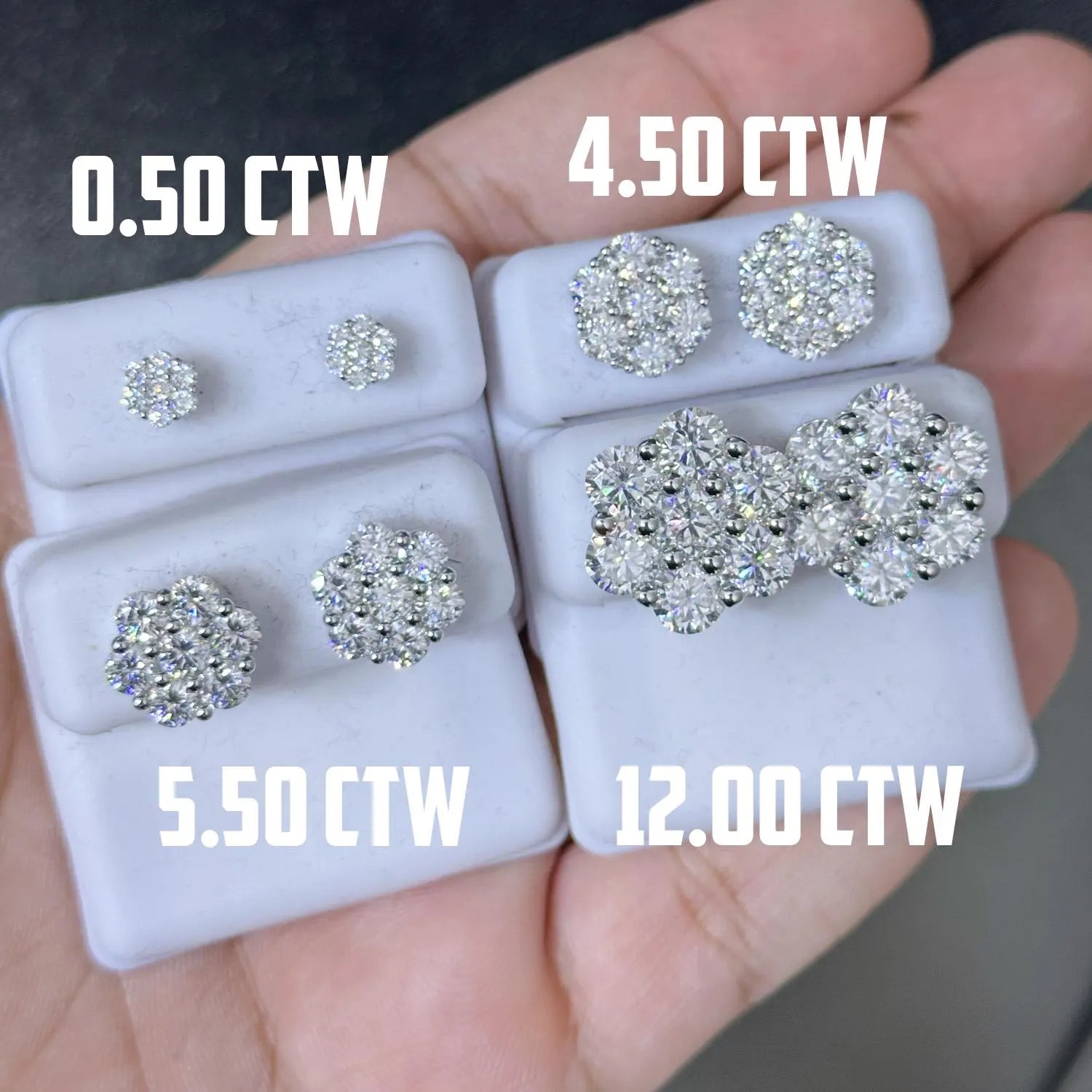 Moissanite Earrings 050