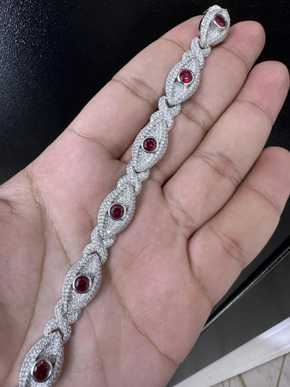 Iced Out Moissanite Bracelet: 925 Silver Hip Hop Jewelry