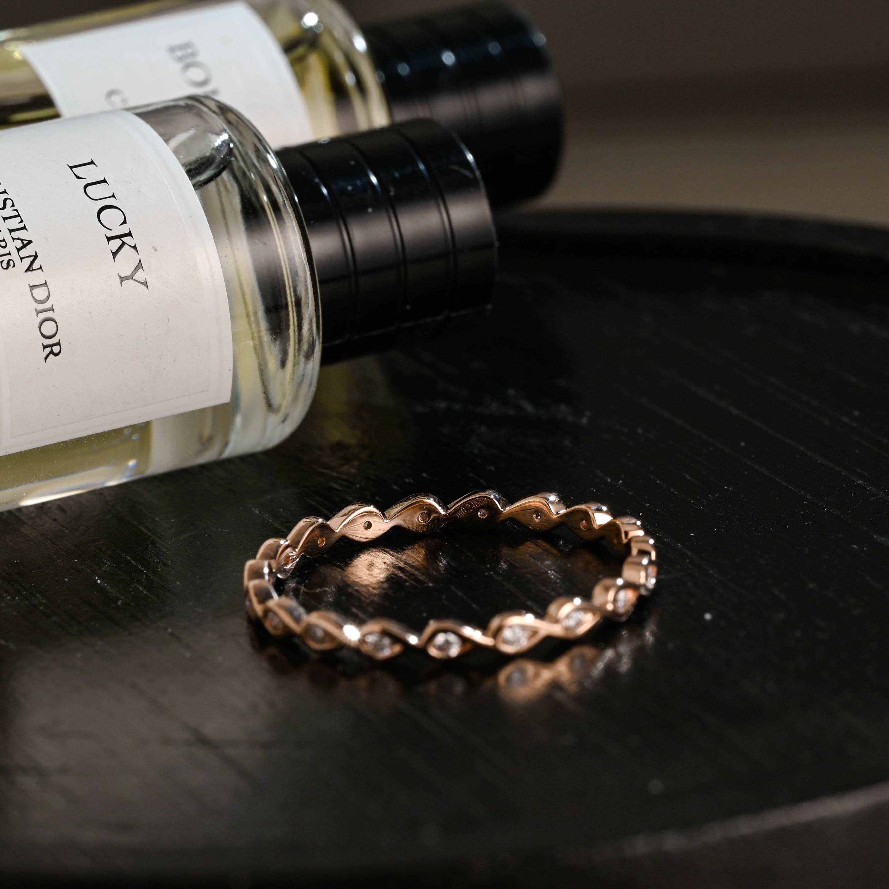Solid Gold Round Cut Moissanite Wedding Band, Matching Anniversary Ring