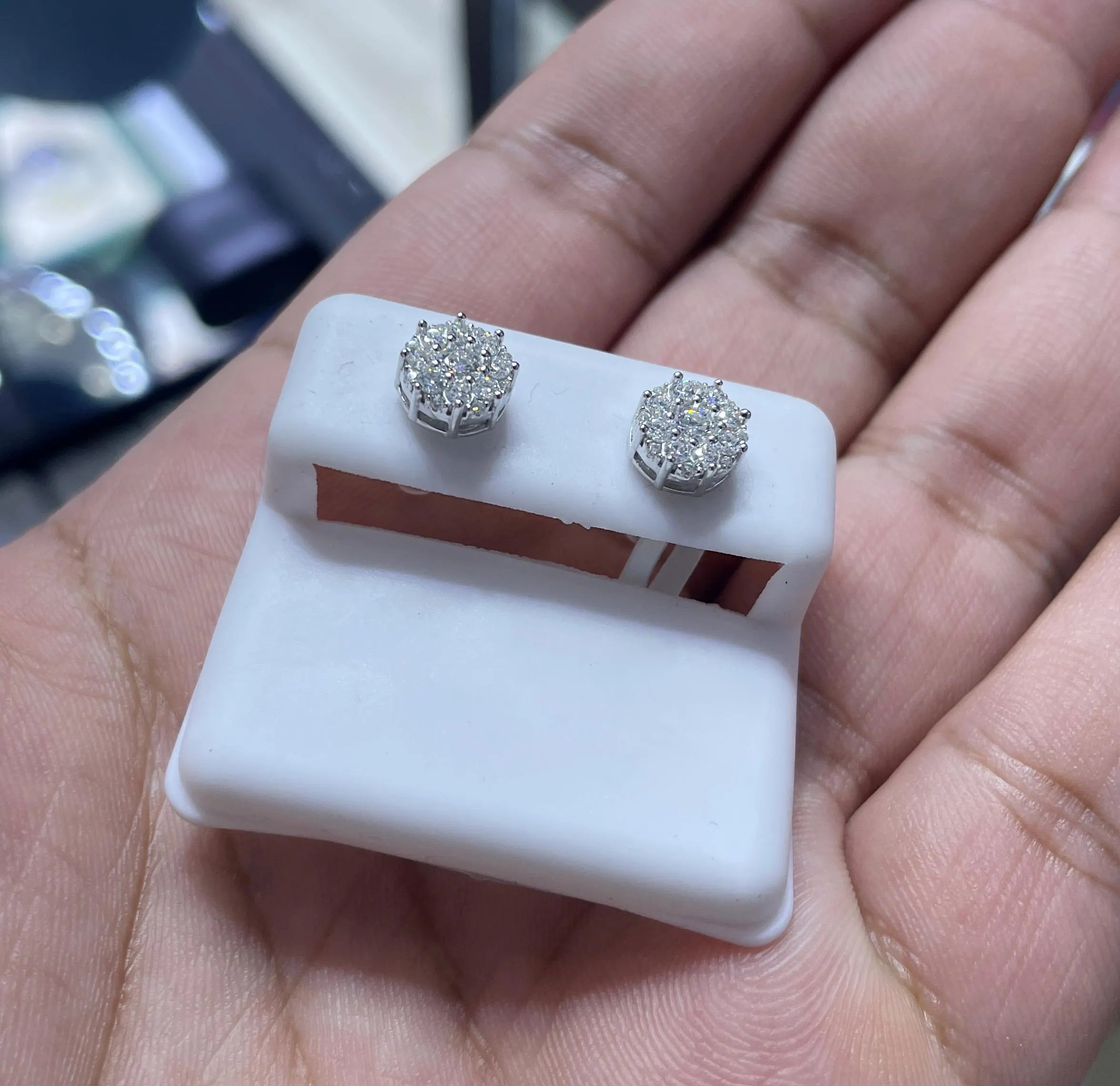 Moissanite Earrings 028
