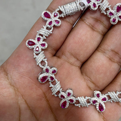 Moissanite Cross Bracelet: Iced Out 925 Sterling Silver Tennis Bracelet