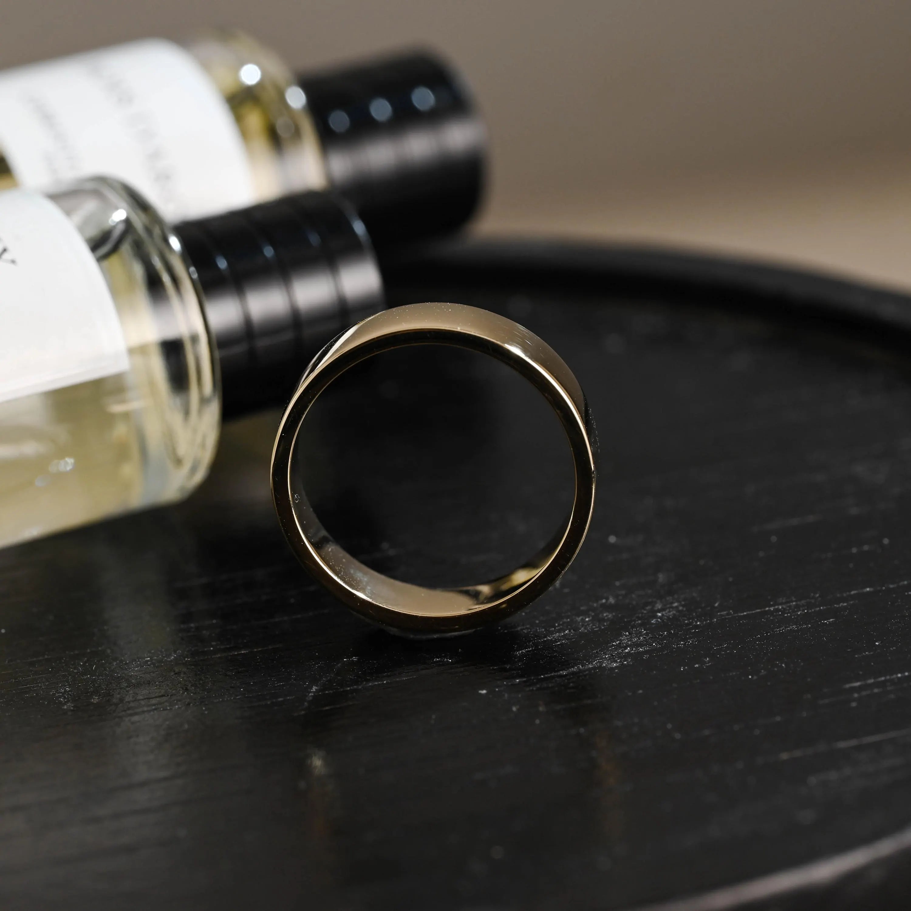 5mm Solid Gold Men's Wedding Band, Wedding Ring, Plain Gold Matching Band, Anniversary Gift Birthday Gift Valentine's Day Gift for Men Women