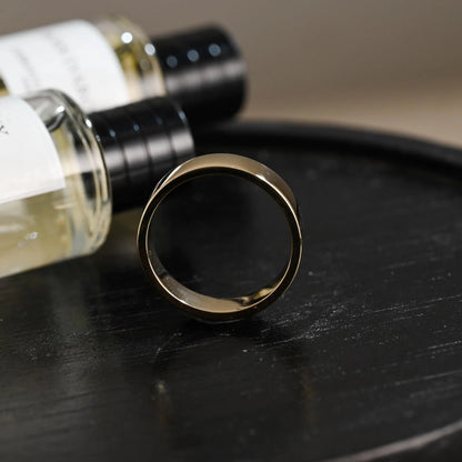 5mm Solid Gold Men's Wedding Band, Wedding Ring, Plain Gold Matching Band, Anniversary Gift Birthday Gift Valentine's Day Gift for Men Women