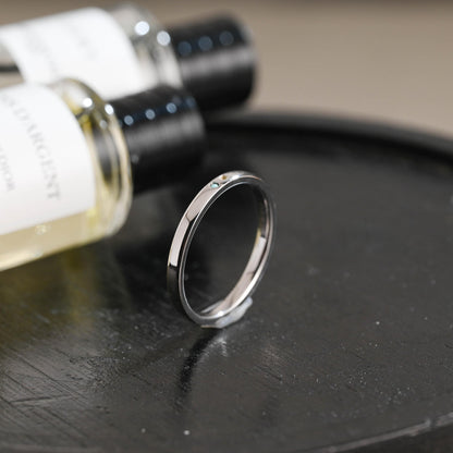 Solid Gold Citrine & Turquoise Wedding Band, Matching Ring