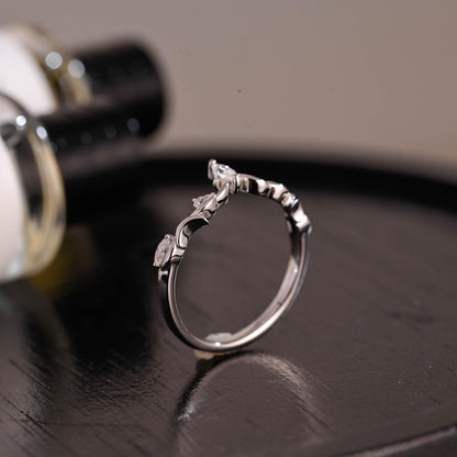 Solid Gold Marquise Moissanite Wedding Band, Anniversary Ring