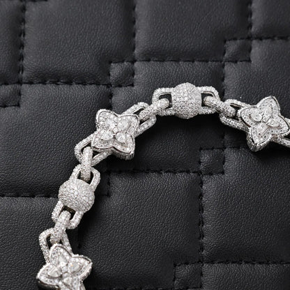 Clover Bracelet VVS Moissanite 925 Sterling Silver Passes Diamond Tester | 13.95 CTW Moissanites