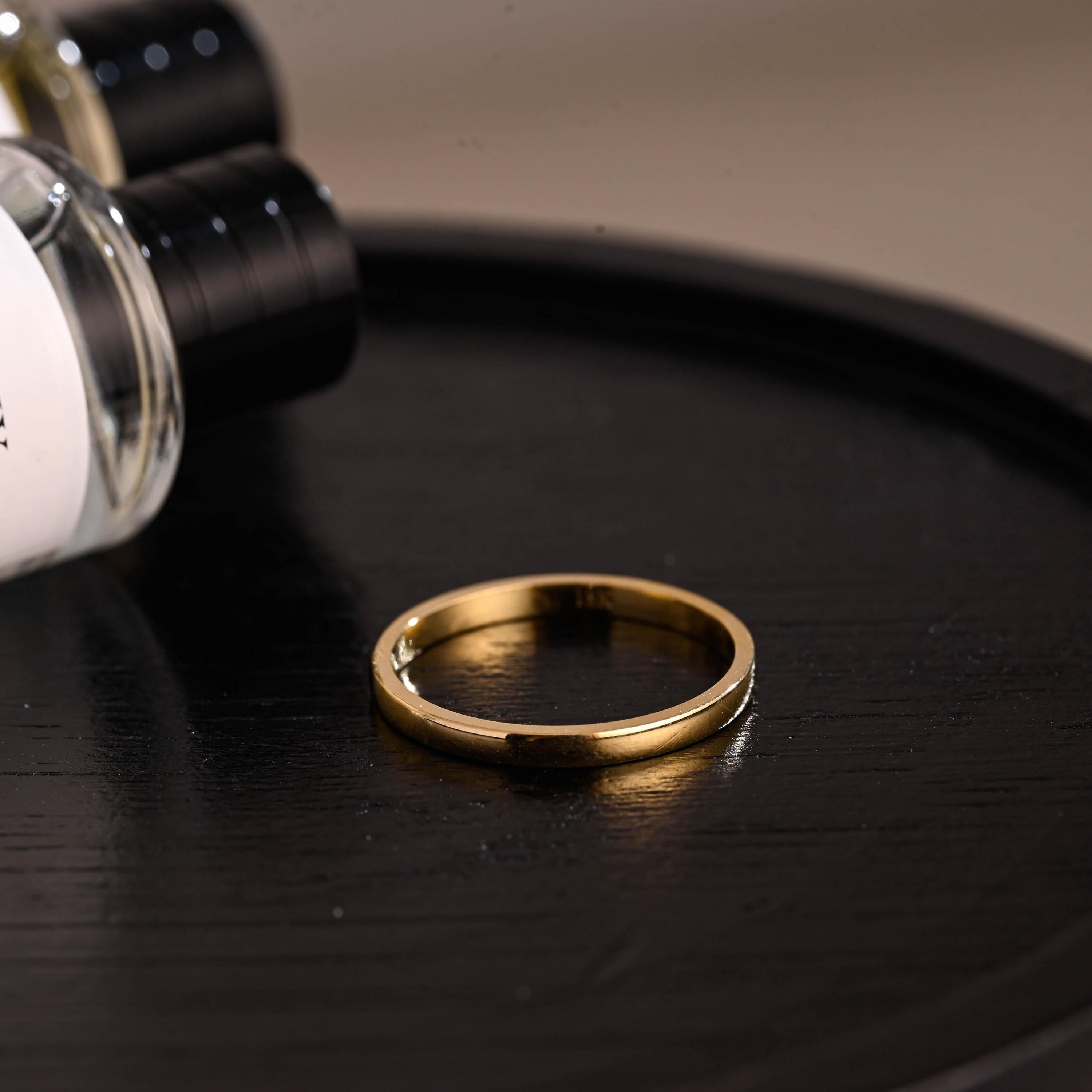 2mm Solid Gold Wedding Band, Eternity Stacking Ring