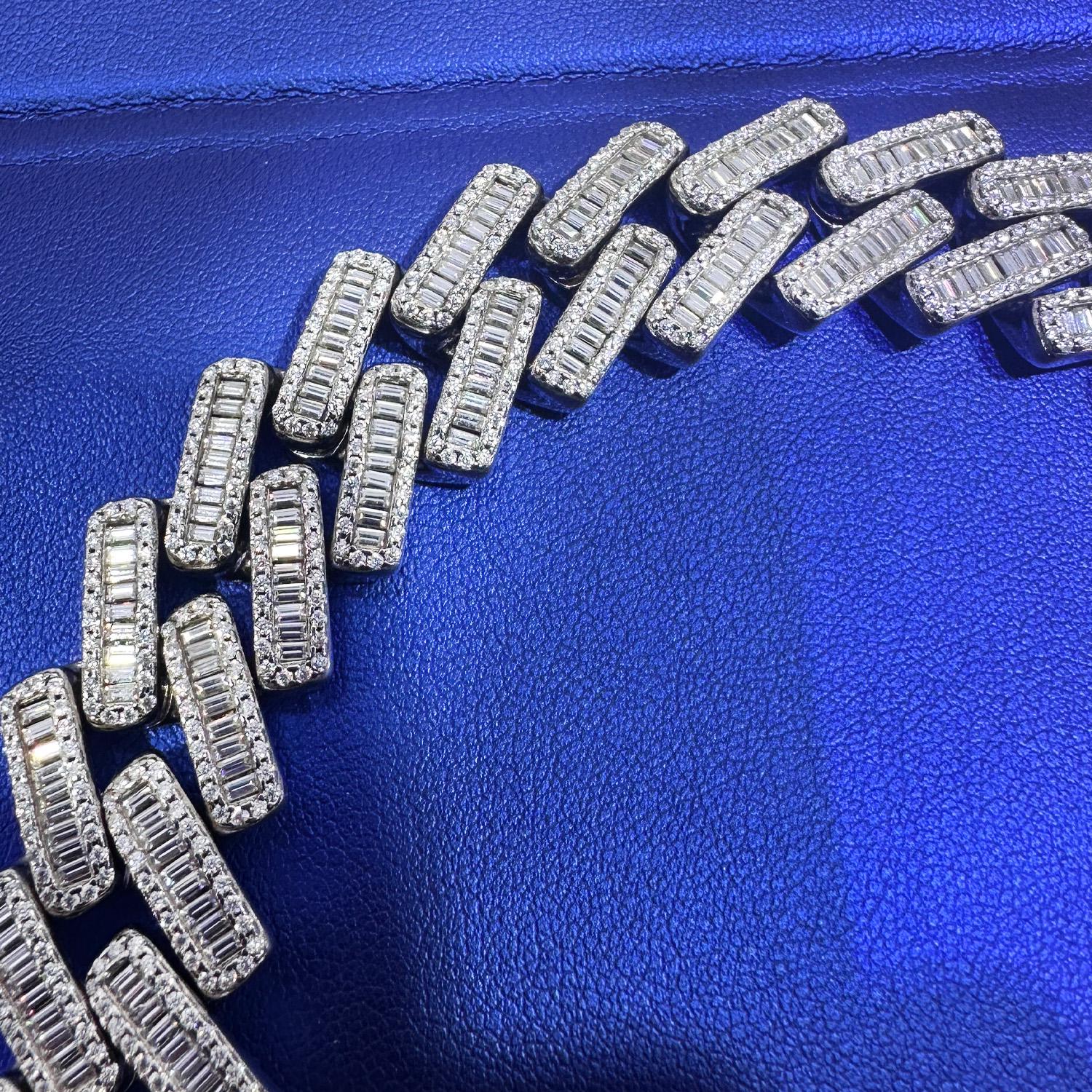 Moissanite Miami Cuban Link Bracelet: 925 Sterling Silver, 19CTW VVS Diamond Tester