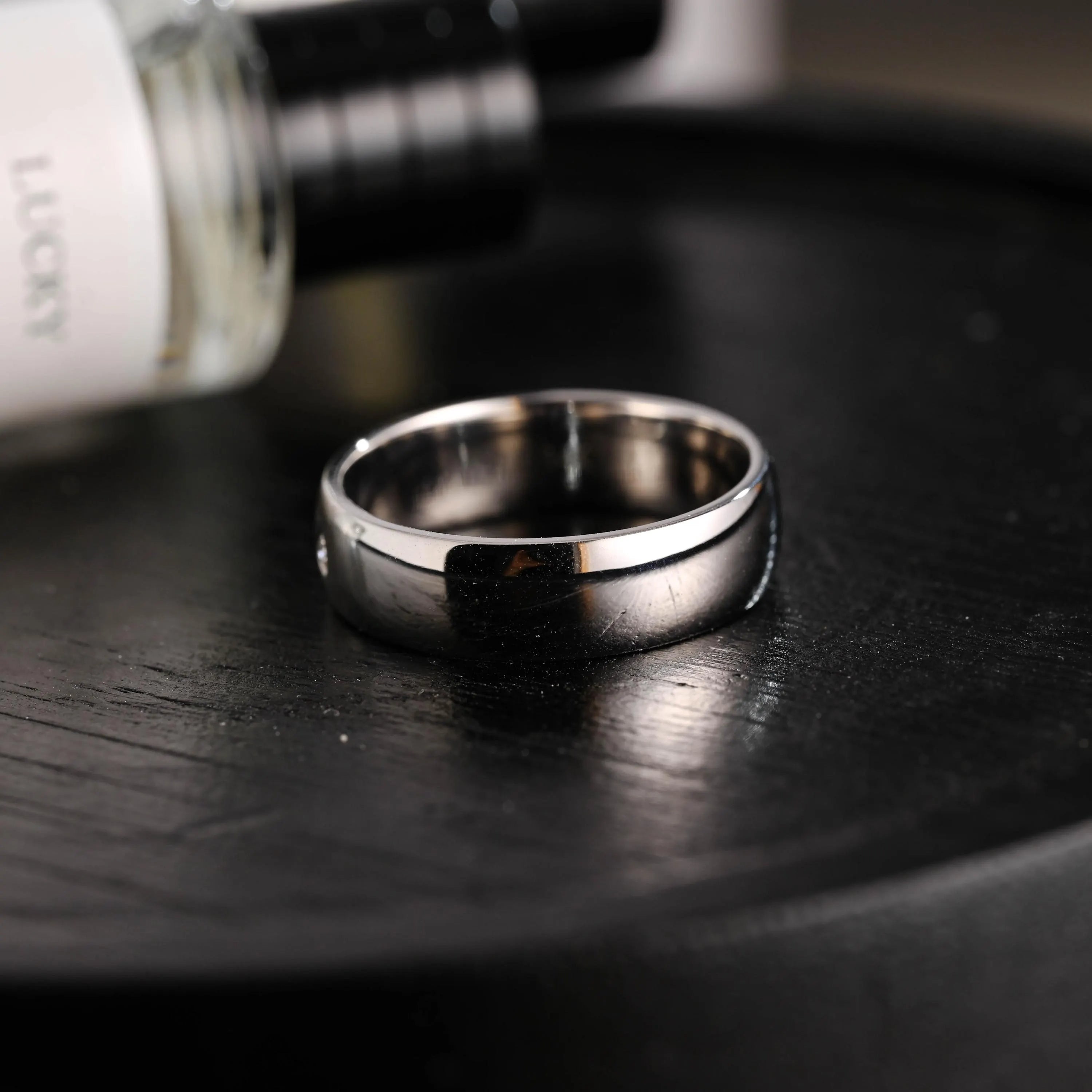 Solid Gold Round Moissanite Wedding Band, Wedding Ring, Matching Band, Anniversary Gift Birthday Gift Valentine's Day Gift for Women Men