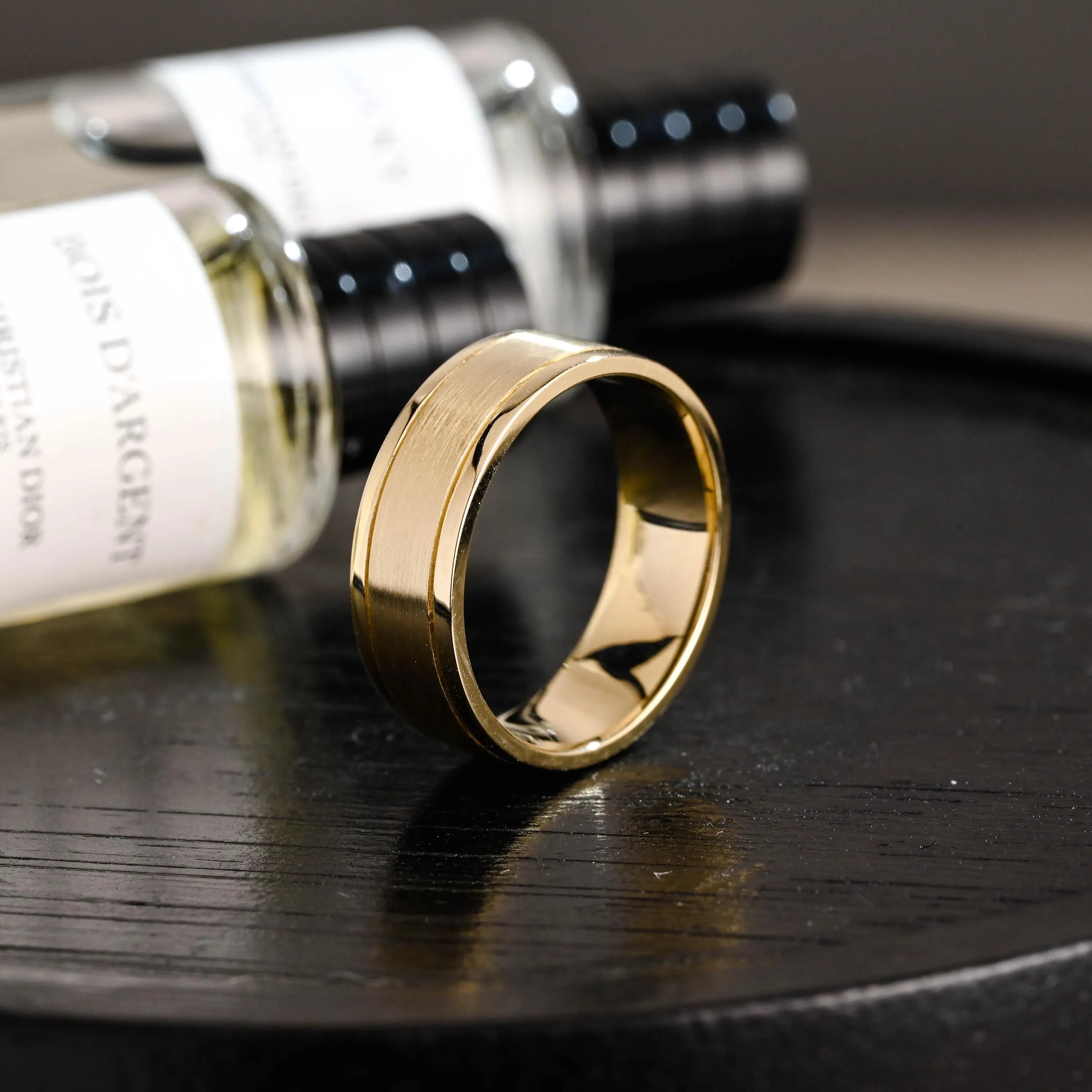 Solid Gold Plain Wedding Band, Wedding Ring, Matching Band, 7mm Wide Ring, Anniversary Gift Birthday Gift Valentine's Day Gift for Women Men